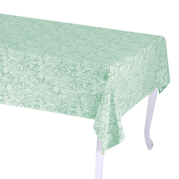 prezzo Tovaglia Rettangolare 140x240 cm in Cotone 180 GSM Flora Jaquard Verde Salvia