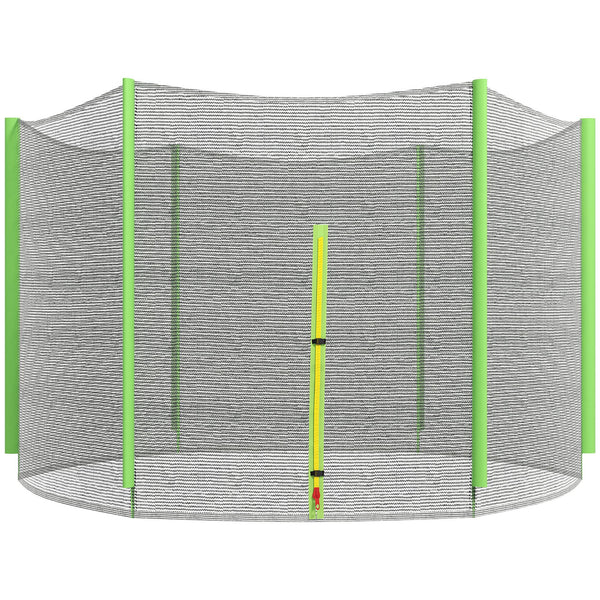 acquista Rete di Protezione per Trampolini a 6 Pali con Ingresso con Cerniera Ø244x180 cm in PE Nero e Verde