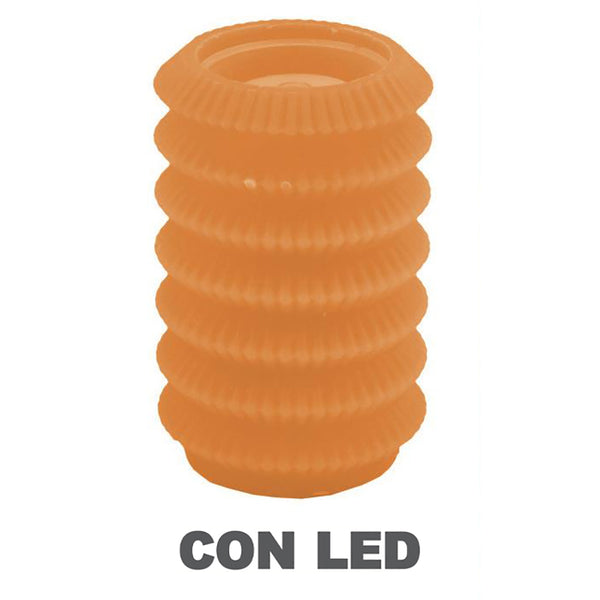 LED-Kerzenlaterne orange Brunnen cm Ø13,5xh20 sconto