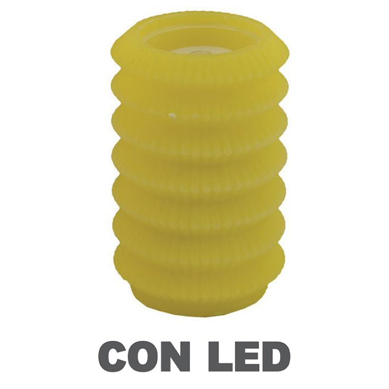 Candela led lanterna giallo fontana cm Ø13,5xh20-1