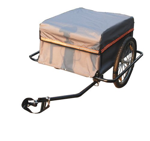 Carrello Rimorchio per Bici in Acciaio Grigio 140x88x60 cm -1