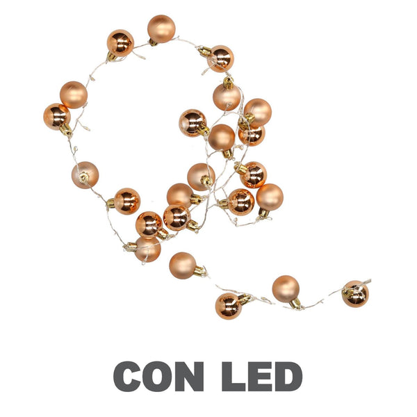 online Luce filo sfera rame 48 led bianco caldo alimentazione fissa cm Ø4x120