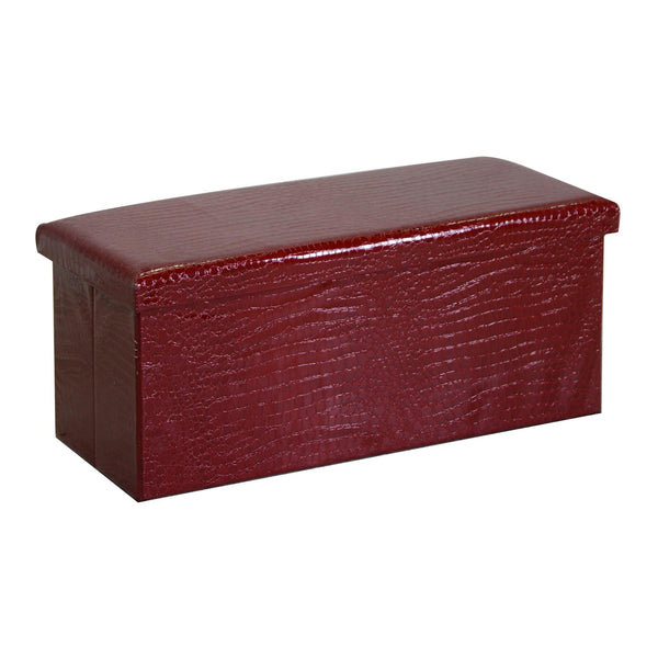 Baule Rettangolare 76x40xh41 cm in Similpelle Rosso online