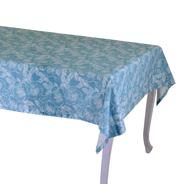 Tovaglia Rettangolare 140x180 cm in Cotone 180 GSM Tessuto Wild Rose Blu Petrolio acquista