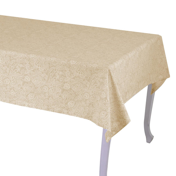 prezzo Tovaglia Rettangolare 140x240 cm in Cotone 180 GSM Flora Jaquard Beige