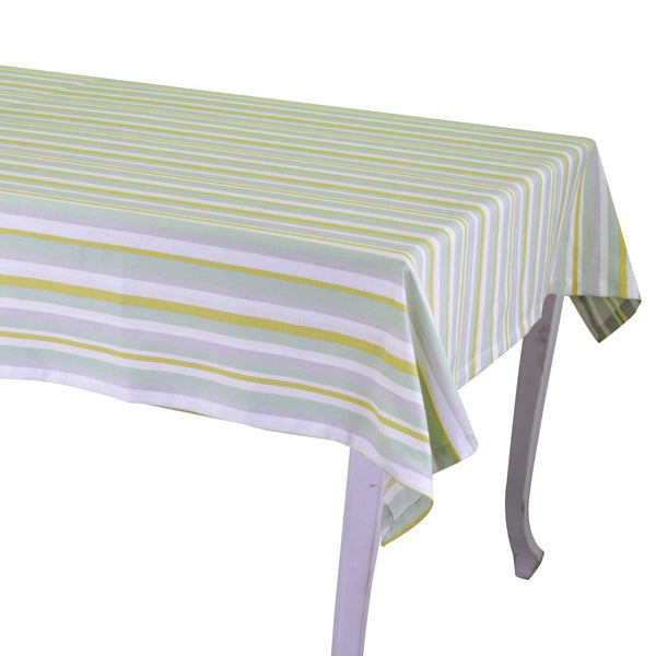 prezzo Tovaglia Rettangolare 140x180 cm in Cotone 180 GSM Stripe Verde