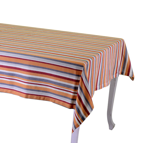 sconto Tovaglia Rettangolare 140x240 cm in Cotone 180 GSM Stripe Bordeaux