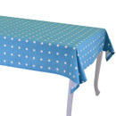 Tovaglia Rettangolare 140x240 cm in Cotone 180 GSM Pop Pois Blu Petrolio-1