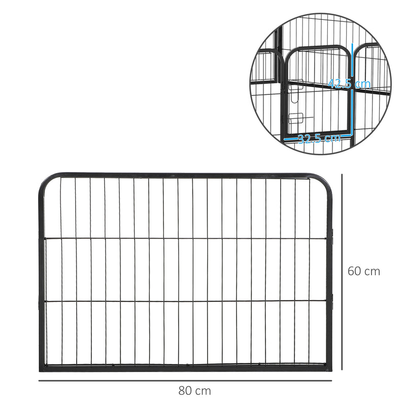 Recinto per Cani Gatti Cuccioli Roditori 8pz 80x60 cm -3