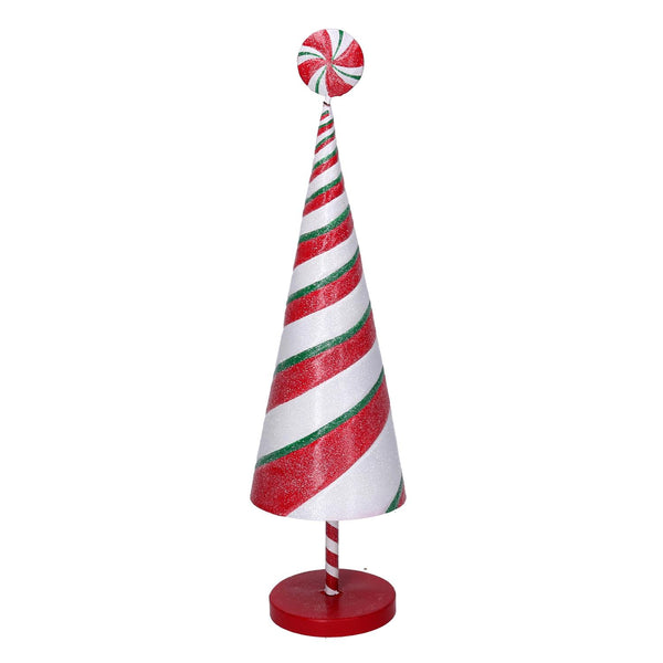 prezzo Albero metallo caramella spirale rosso cm 12,8x12xh46