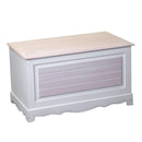 Baule Cassapanca Contenitore 80x45xh45 cm in Legno Crema-1