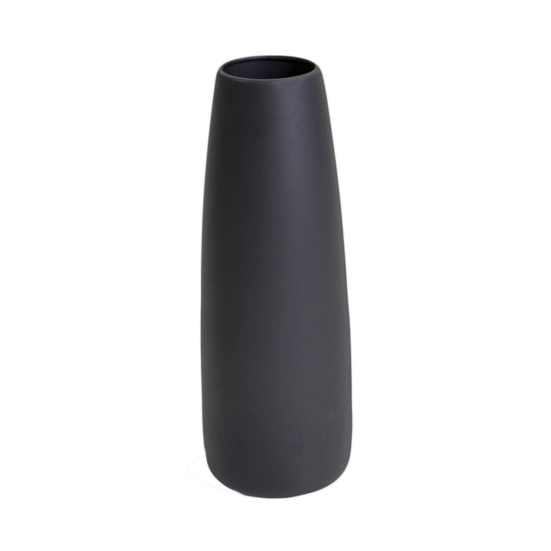 Vaso ceramica bombato nero opaco cm Ø16xh44,5-1