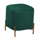 Pouf Contenitore 38x38xh45 cm in Tessuto Velluto Verde Salvia-2