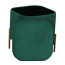 Pouf Contenitore 38x38xh45 cm in Tessuto Velluto Verde Salvia-4