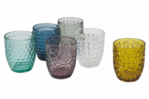 Set mit 6 Wassergläsern aus Glas 300 ml Villa d'Este Home Tivoli Geometries prezzo