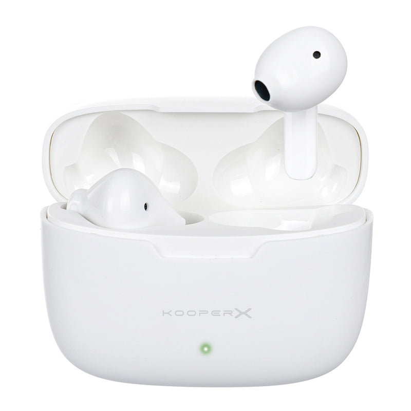 Cuffie Auricolari Wireless con Custodia per Ricarica Kooper  Bianco-1