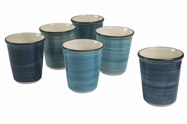 Set mit 6 Keramik-Wassergläsern 350 ml Villa d'Este Home Tivoli Baita Acqua prezzo