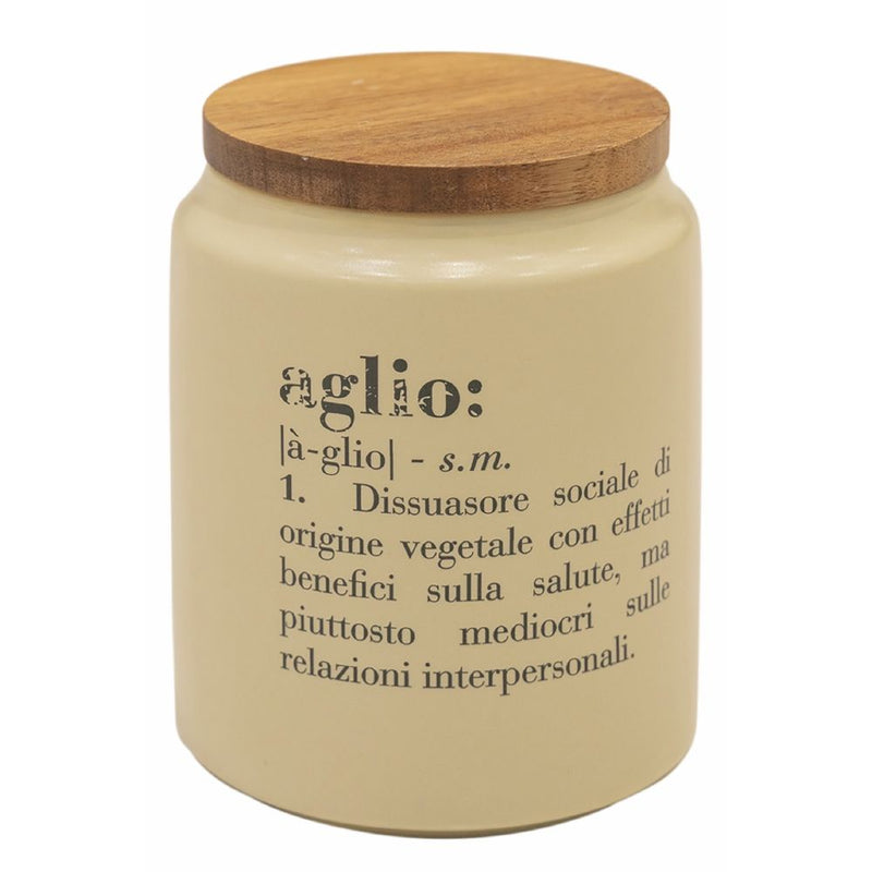 Barattolo Aglio 800 ml in Gres Villa D’este Home Tivoli Crema-1