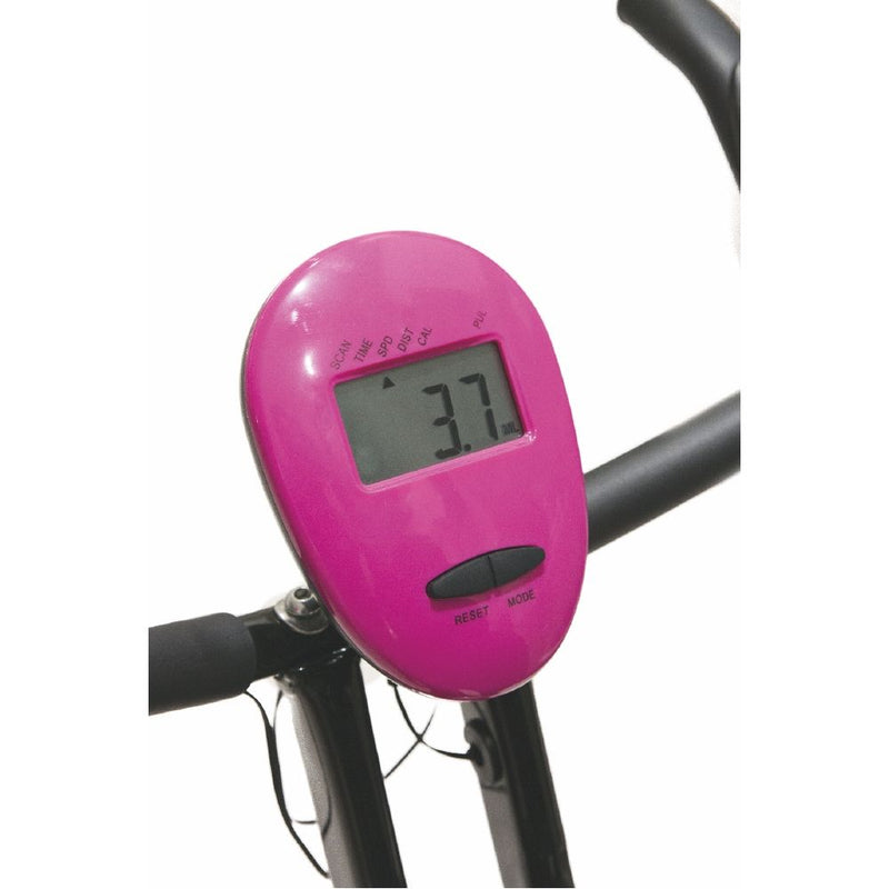 Cyclette Magnetica Pieghevole con Display Kooper  Nero e Fucsia-7