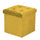 Pouf Contenitore Pieghevole 38x38xh38 cm in Velluto Giallo