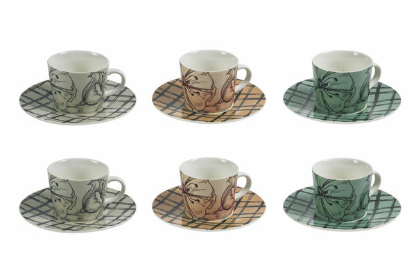 online Set 6 Kaffeetassen mit Untertasse 90 ml aus Porzellan Villa d'Este Home Tivoli Etoile