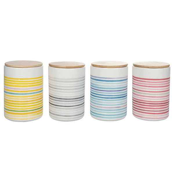 Set 4 Barattoli Ø10,5x16,5 cm 870 ml in Ceramica VdE Tivoli 1996 Masseria online