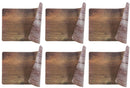 Set 6 Tovagliette Double Face 45x30x0,5 cm  in Plastica Villa d’Este Home Tivoli Wood Vintage-1