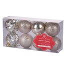 Set 8 Palle di Natale Ø6 cm in Plastica Oro-1