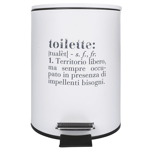 Abfalleimer "Toilet" 3 Liter Ø17x23,5 cm aus Kunststoff Villa D'este Home Tivoli Weiß sconto