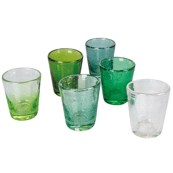 Set mit 6 Cancun Greenery Wassergläsern in Villa d'Este Home Tivoli Green Glass prezzo