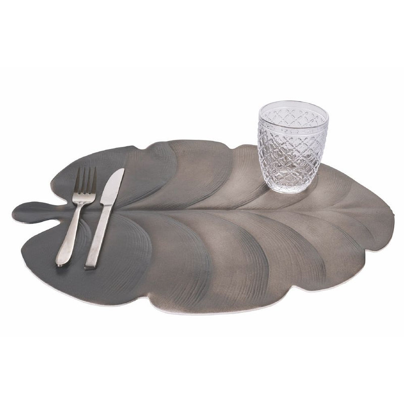 Set 6 Tovagliette Double Face 47x37x0,1 cm  in Plastica Villa d’Este Home Tivoli New Jungle Bianco/Grigio-8