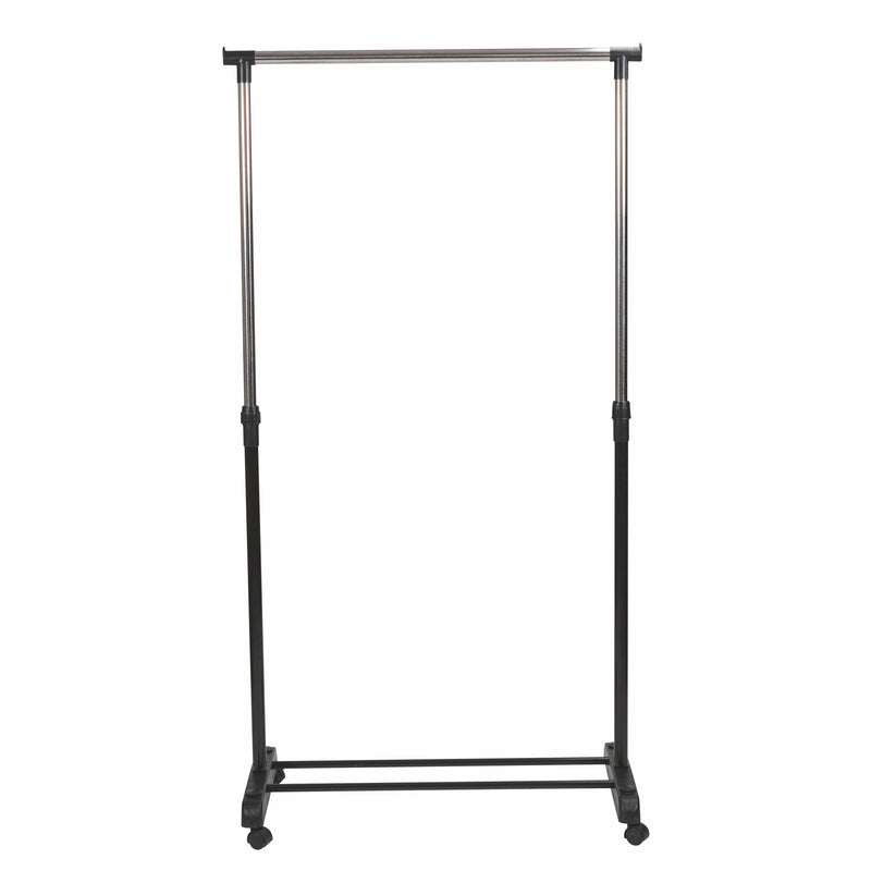 Stender Appendiabiti Singolo 88x43x170 cm in Metallo e Plastica Nero-2