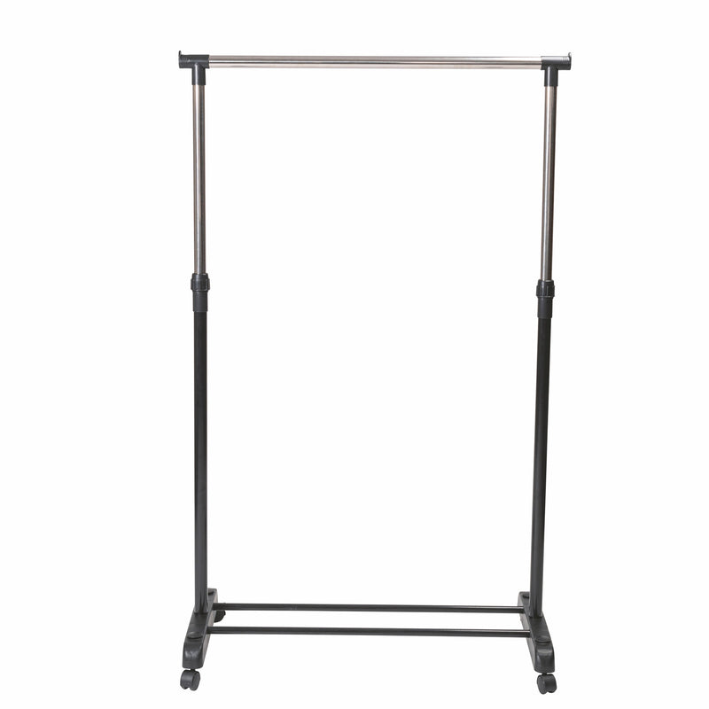 Stender Appendiabiti Singolo 88x43x170 cm in Metallo e Plastica Nero-6