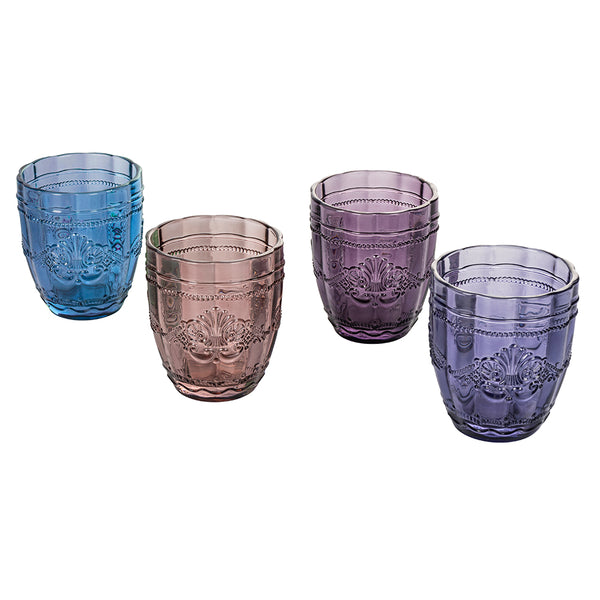 Set mit 4 Syrah Provence Wassergläsern in Villa d'Este Home Tivoli Purple Glass sconto