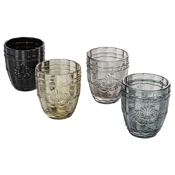 online Set mit 4 Syrah Stones Wassergläsern in Villa d'Este Home Tivoli Grey Glass