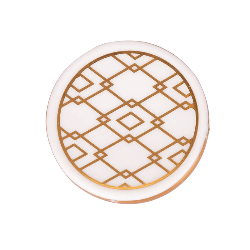 Bottiglia per Profumatore Ambiente 9x5,5x13,2 cm 300 ml in Ceramica Villa d’Este Home Tivoli Charleston Bianco/Oro-5