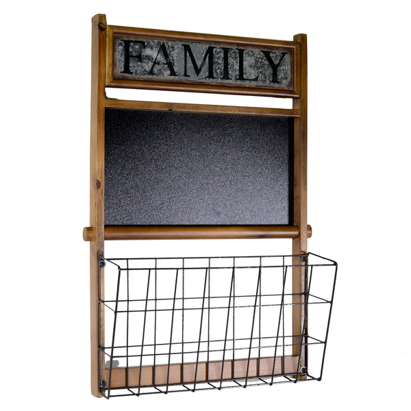 1 Platz Briefständer aus Holz mit Familientafel cm 45x14,5xh66,5 sconto