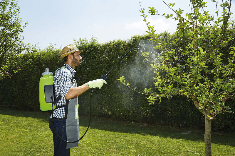 Pompa Irroratrice a Zaino a Batteria da Giardino 8 Litri Rama Futura Verde-3