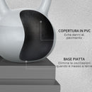 Kettlebell per Allenamento 8 Kg in PVC e Sabbia Metallica Grigio-5