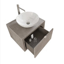 Mobile Bagno Sospeso 60 cm Lavabo e Specchio Bonussi Orione Grigio Effetto Cemento-3