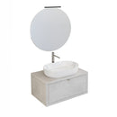 Mobile Bagno Sospeso 80 cm Lavabo e Specchio Bonussi Orione Grigio Effetto Cemento-1