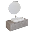 Mobile Bagno Sospeso 110 cm Lavabo e Specchio Bonussi Orione Grigio Effetto Cemento-1