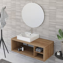 Mobile Bagno Sospeso 110 cm Lavabo e Specchio Bonussi Orione Rovere Farnia-2