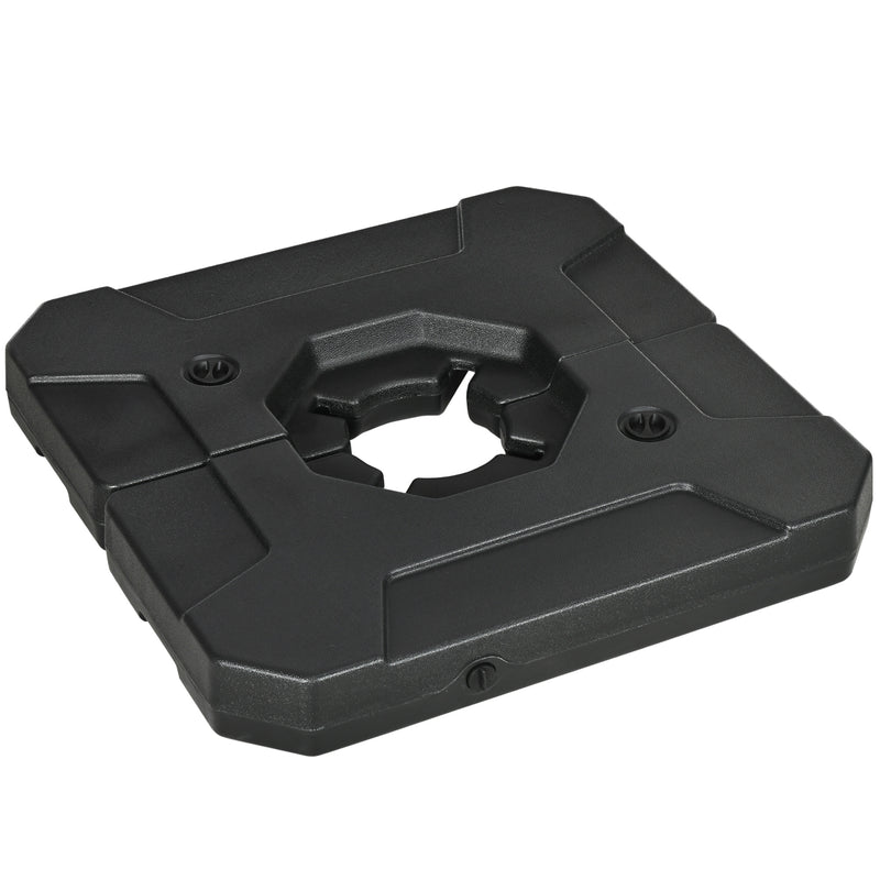 Basi per Ombrellone da Giardino 88,5x88,5x12 cm in HDPE Nero-1