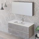 Mobile Bagno Sospeso 100 cm Lavabo e Specchio Bonussi Fenice Grigio -2