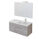 Mobile Bagno Sospeso 100 cm Lavabo e Specchio Bonussi Fenice Grigio-1