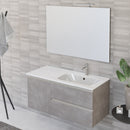 Mobile Bagno Sospeso 100 cm Lavabo e Specchio Bonussi Fenice Grigio-2