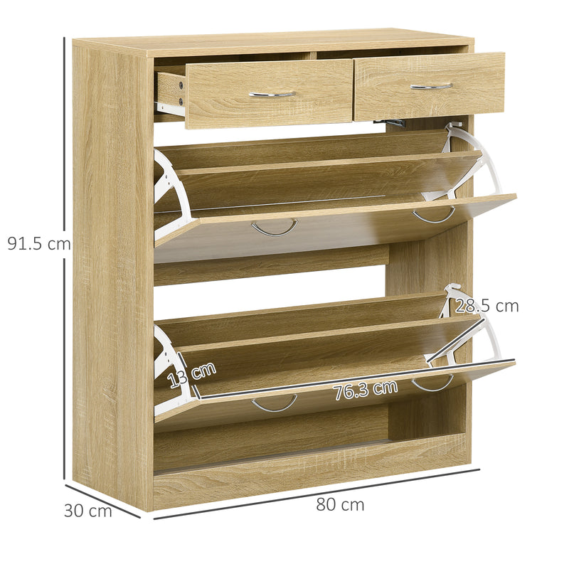 Mobile Scarpiera 80x30x91,5 cm in Truciolato Rovere-3