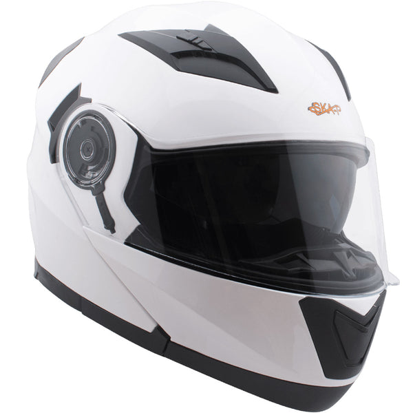 prezzo Modularer Helm für Scooter Ska-P 5 XH Road White Metal