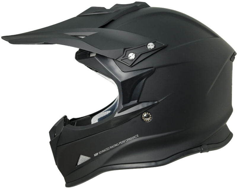 Casco Integrale per Moto Cross con Frontino CGM Ground 601A Nero Opaco -7